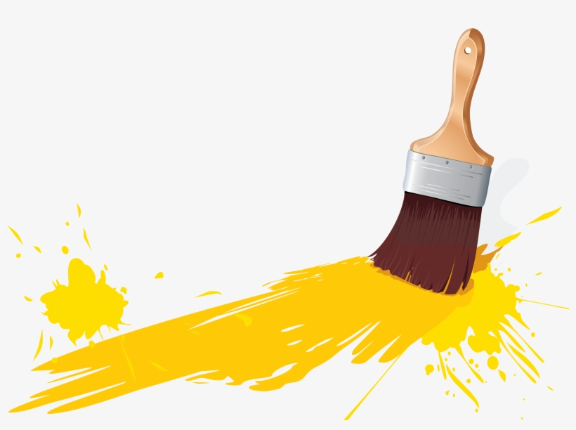 Background Paintbrush - Paint Brush With Paint Png, transparent png
