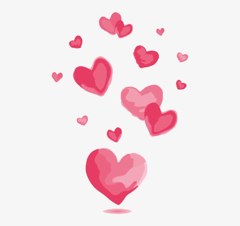Watercolor Pink Love Vector Material - Love Vector Png, transparent png