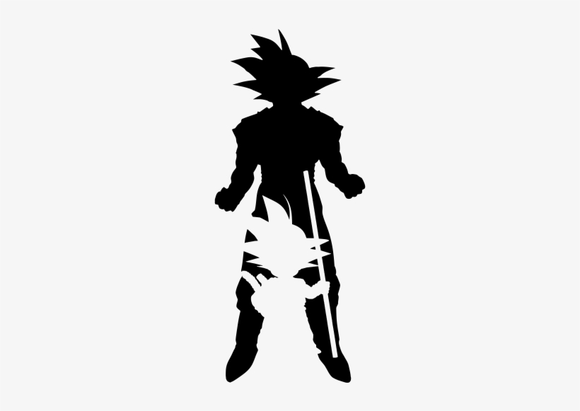 Pegatina Goku Siluetas - Siluetas De Dragon Ball Z, transparent png