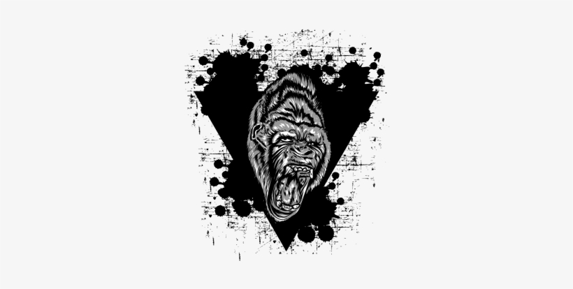 Angry Gorilla Tshirt Design, Angry, Gorilla, Beast - Tse:psd, transparent png