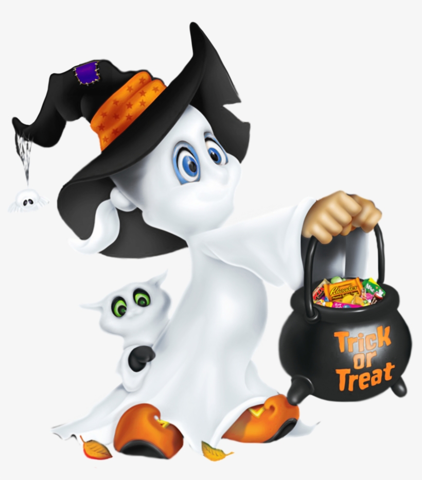 Cute Halloween Ghost Clipart, transparent png