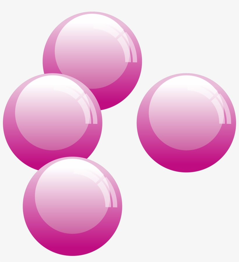 Purple, Pink, Free, Bubbles, Four, Champagne, Bubble - Pink Bubbles Clip Art, transparent png