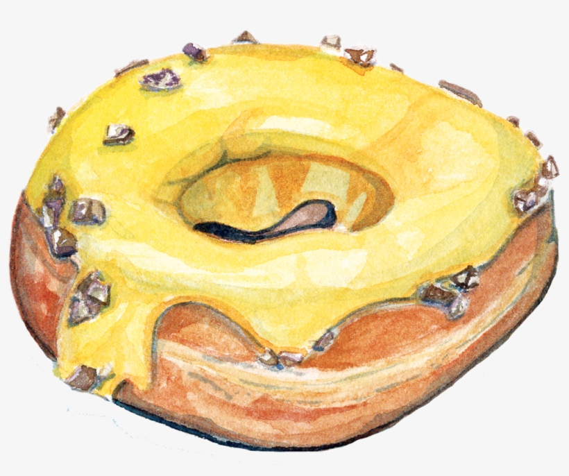 Passionfruit Milk Choc Donut, transparent png