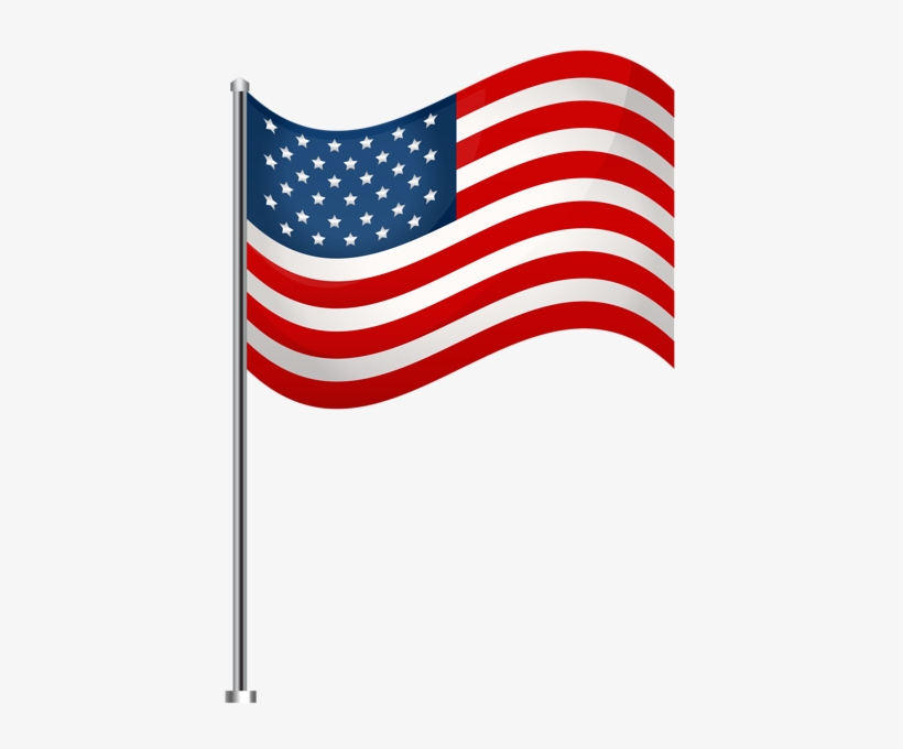 Usa Waving Flag Transparent Clip Art Image Of July - Flag Of Usa Transparent, transparent png