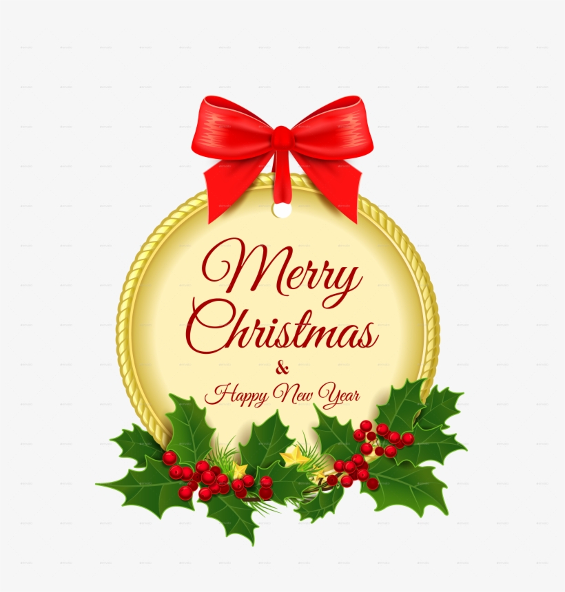 Merry Christmas Decoration By Artleska Graphicriver - Merry Christmas Font Png, transparent png