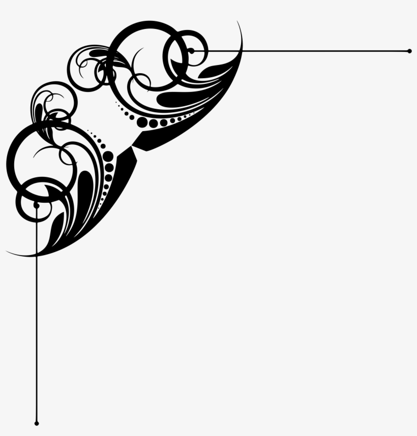 Download Transparent Clipart Free Clipart Corner Ornament Line Art Big