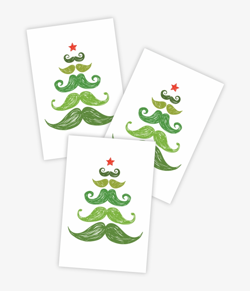 Mustache Tree - Christmas Day - 811x1081 PNG Download - PNGkit