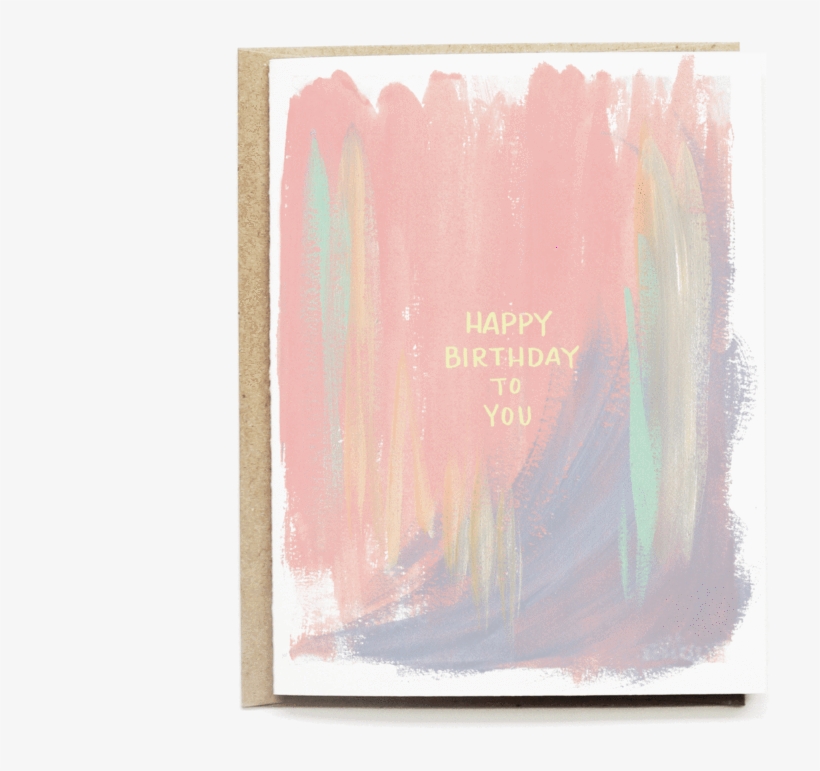 Pastel Abstract Birthday Card - Greeting Card, transparent png