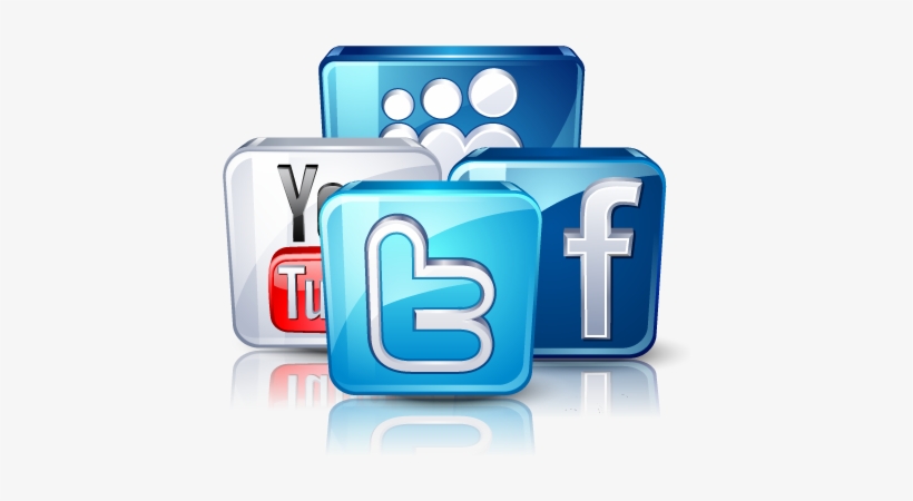 Social Media Icons Clipart Social Marketing - Daiwa L42fvc4u 102 Cm (40 Inches) Full Hd Led Smart, transparent png