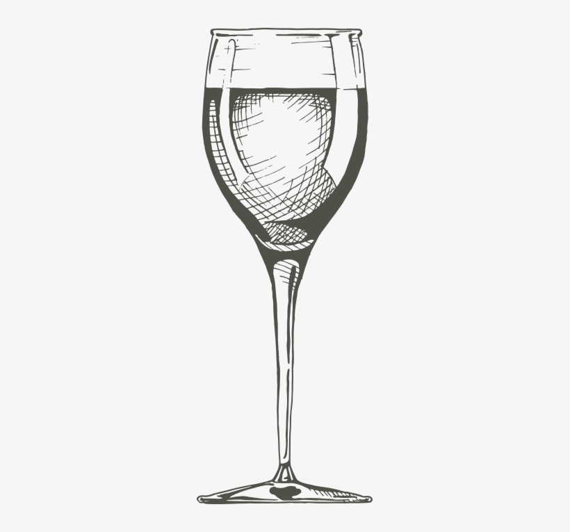 White Wine Glass - Wine Glass Drawing Transparent, transparent png