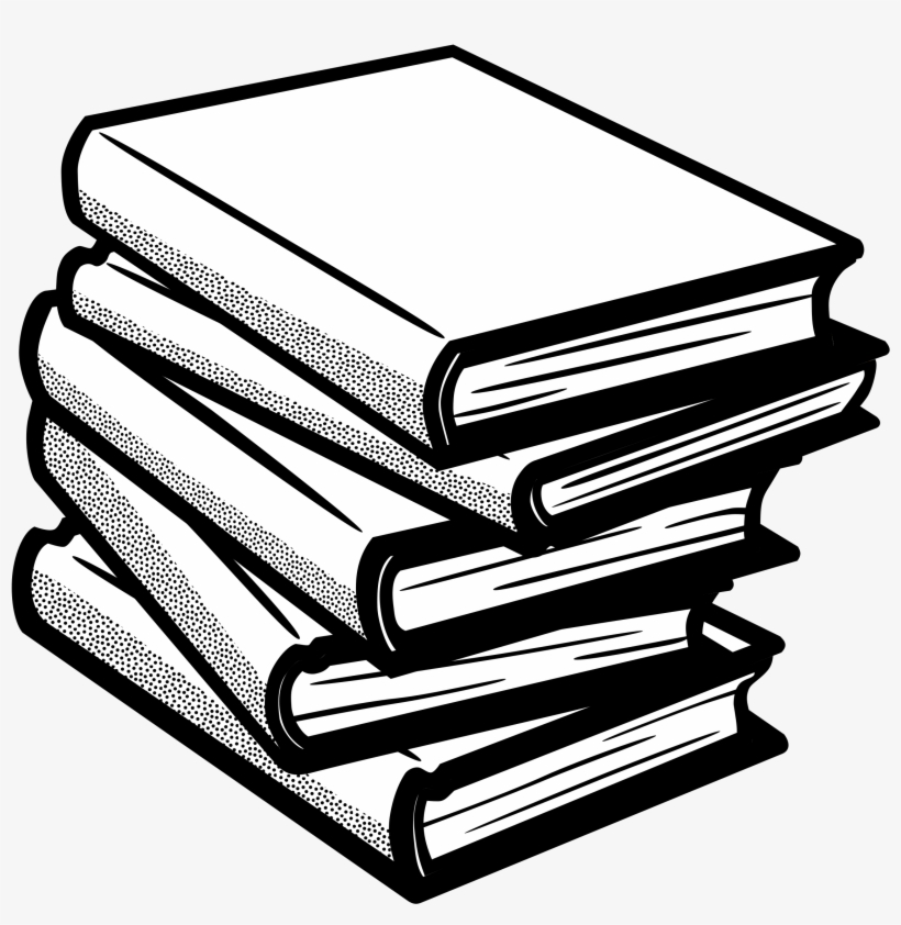 Lineart By @frankes, Line Art Books, On @openclipart - Book Clip Art, transparent png