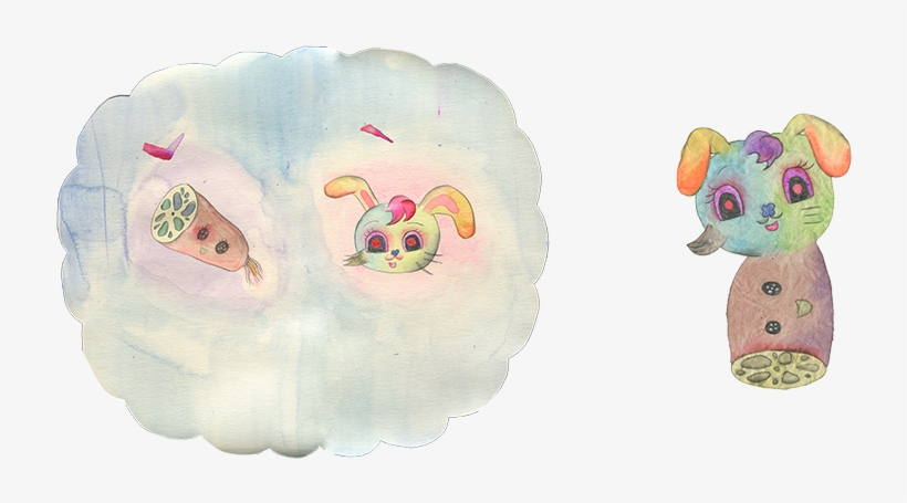 Look At The Sound Of A Story,outu,2015 Watercolor On - Figurine, transparent png