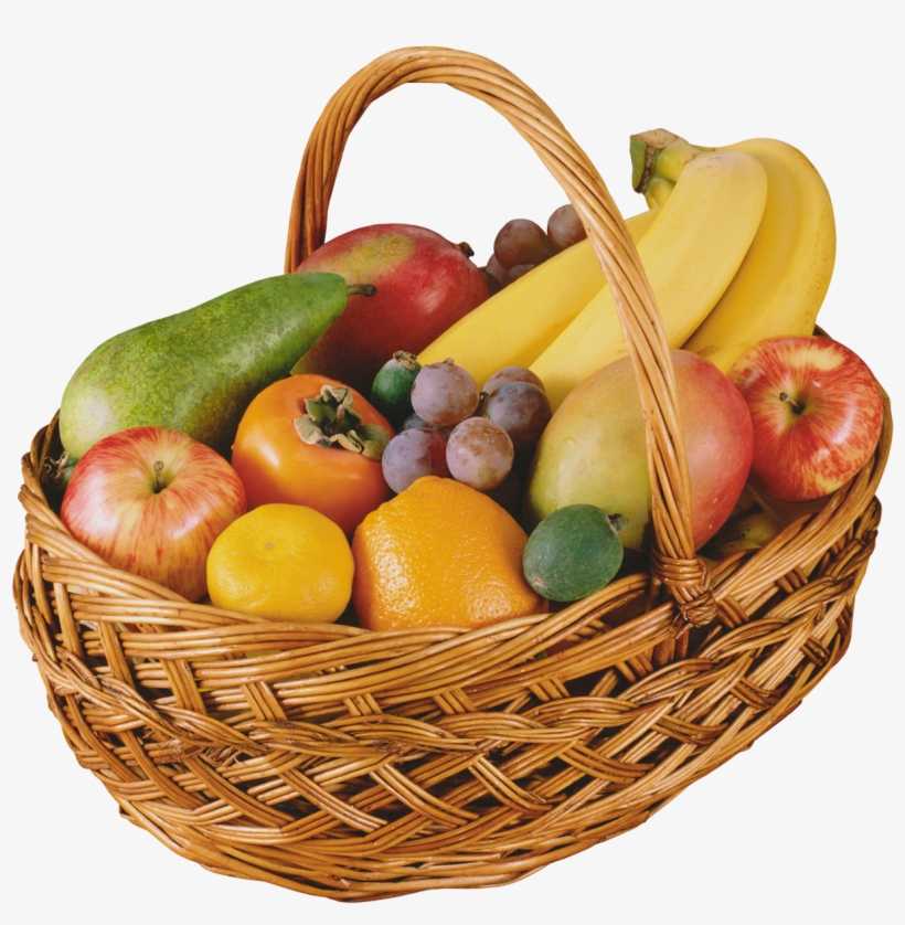 Fruit Basket Png Clipart - Basket Of Fruits Png, transparent png