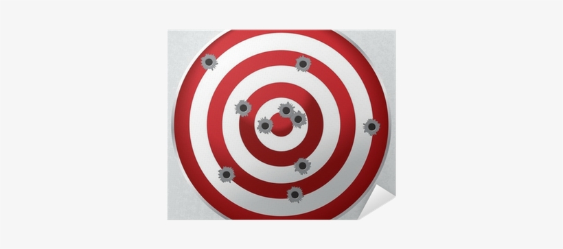 Shooting Range Gun Target With Bullet Holes Poster - Bullseye Bullet Hole Png, transparent png