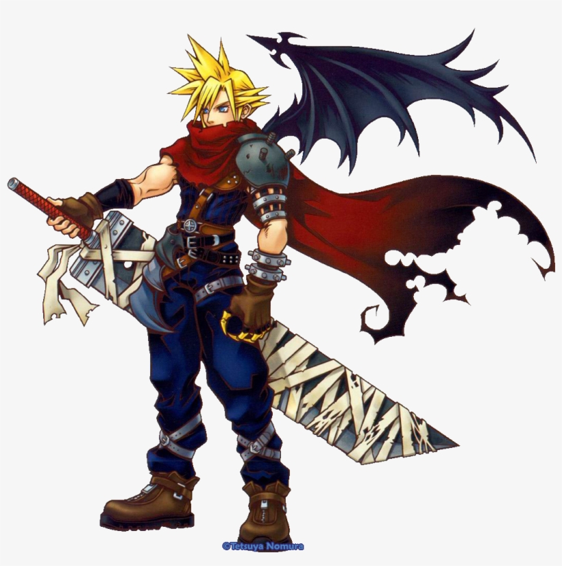 Cloud Kh - Kingdom Hearts 1 Cloud Art, transparent png