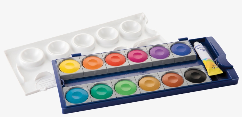 Paintbox 735k/12 Colours Opaque - Pelikan Deckfarbkasten K12, transparent png