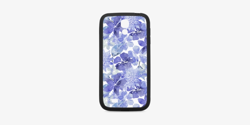 Watercolor Flower Pattern Rubber Case For Samsung Galaxy - Blue Green Watercolor Flower Pattern Beach Towel, transparent png