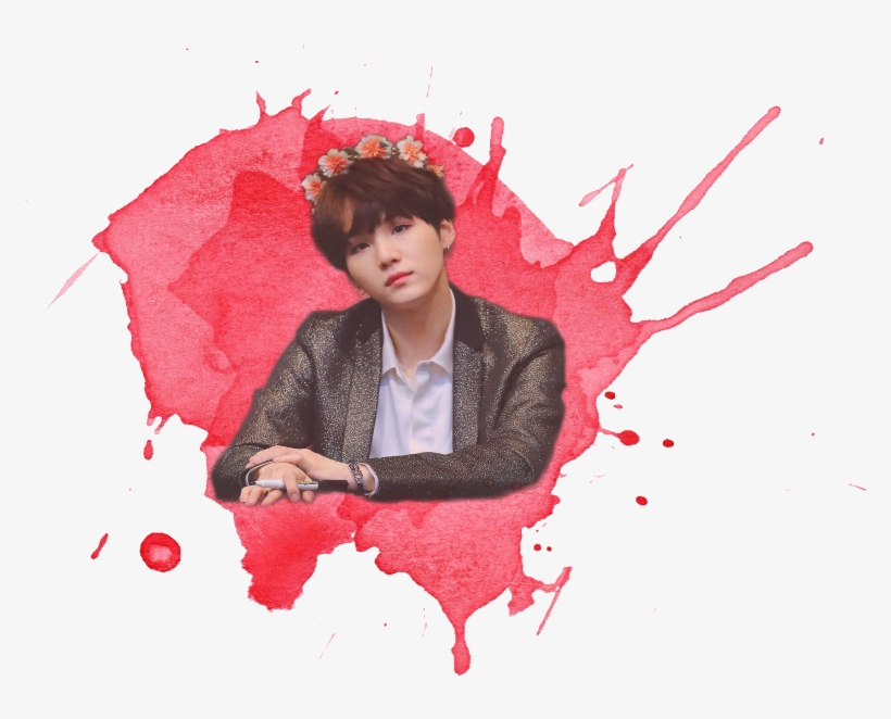 Min Yoongi Watercolor Effect By Mysticgirl On - Watercolor Painting, transparent png