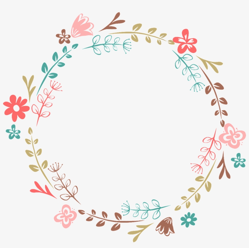 Hand-painted Cartoon Leaf Flower Wreath Transparent - Flower Wreath Transparent, transparent png