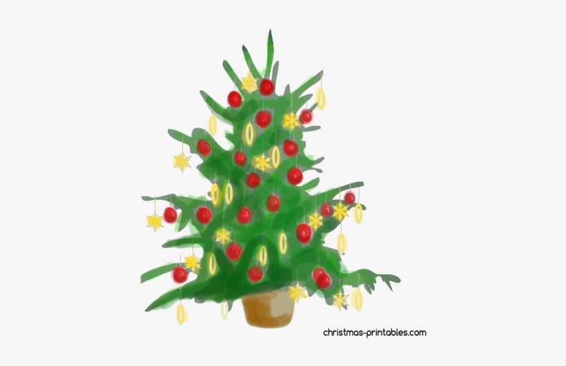 Free Watecolor Christmas Tree Clipart - Christmas Day, transparent png