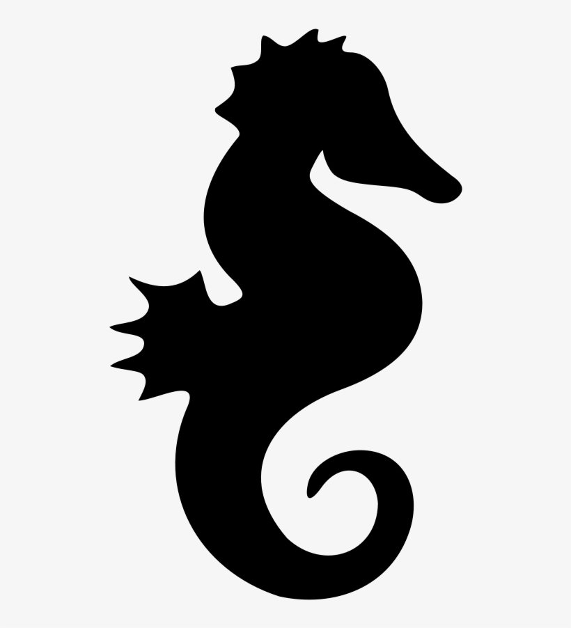 Sea Horse Silhouette Clip Art - Seahorse Silhouette Png, transparent png