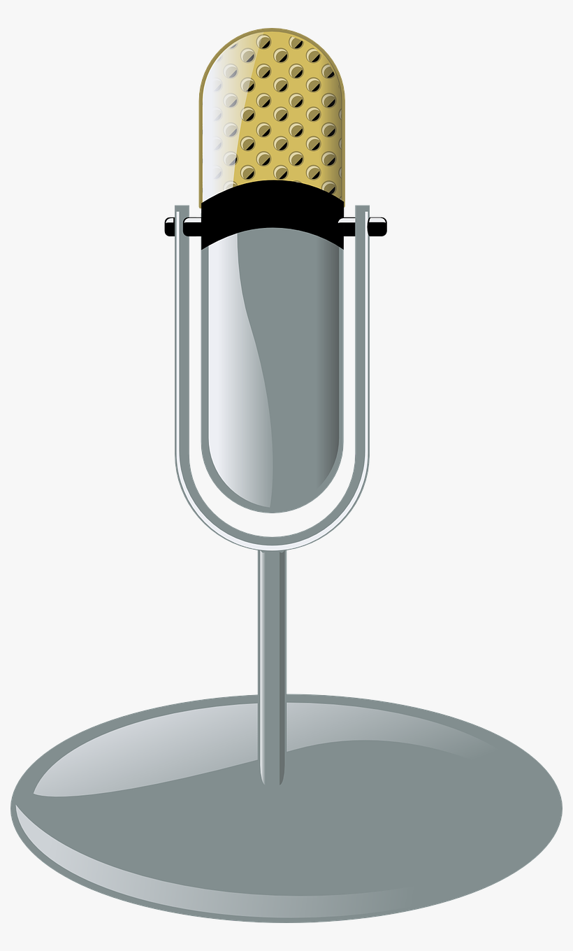 Free Vector Old Microphone Cleanup Style Clip Art - Microphone Clip Art, transparent png