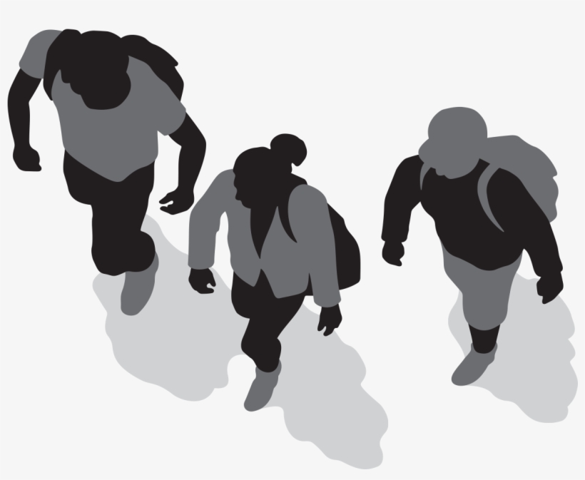 Three People Walking - People Top View Transparent Png, transparent png