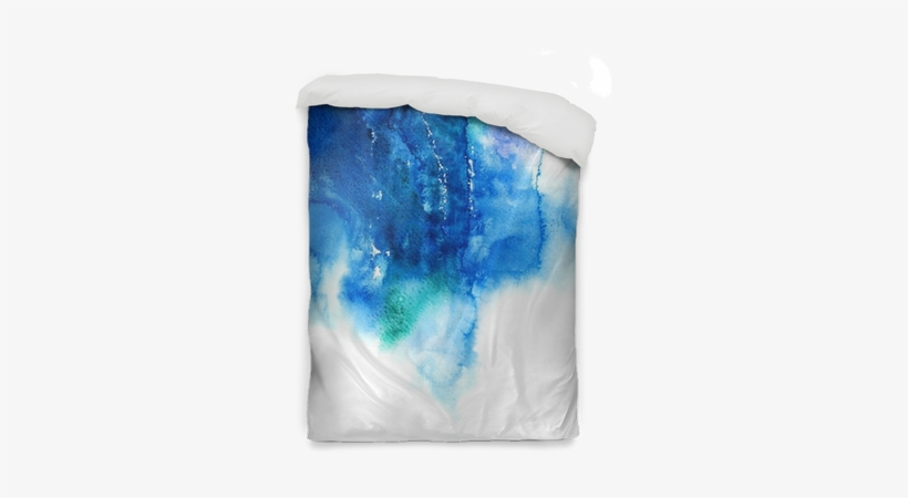 Blue Watercolor Abstract Hand Painted Background Duvet - Watercolor Painting, transparent png