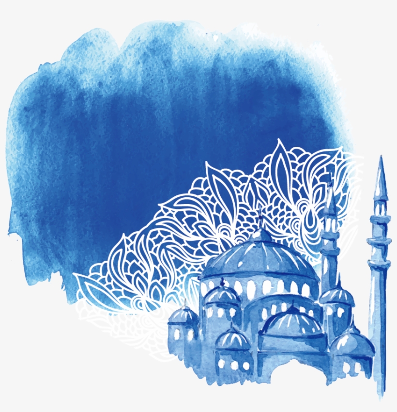 Watercolor Pattern Eid Mubarak - Eid Mubarak Watercolor, transparent png