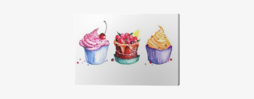 Cream Cakes, Cakes With Berries, Cake With Cherry - Water Color Cake Backgreound, transparent png