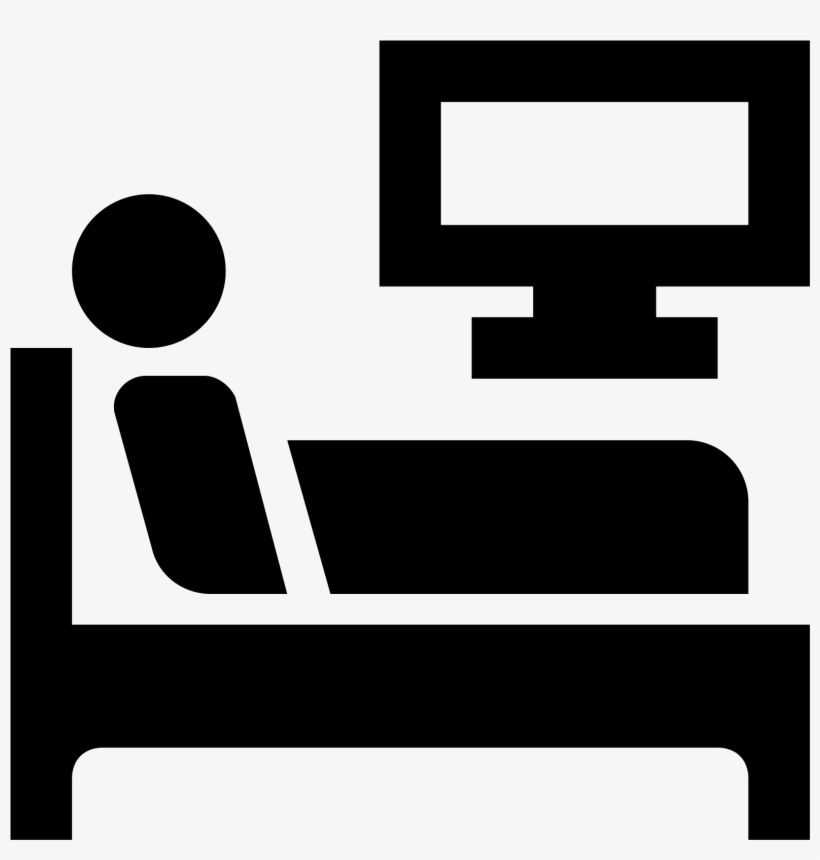 The Image Is Of A Person Sitting Up In Bed - Watch Tv Icon, transparent png