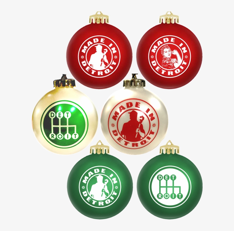 Holiday Bulb Ornaments - Made In Detroit, transparent png