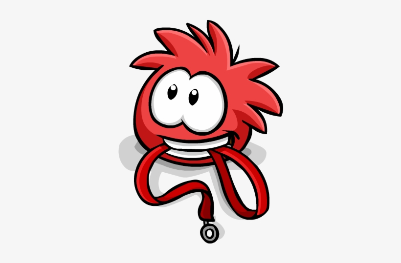 Red Puffle Leash - Retratos De Puffle En Club Penguin, transparent png