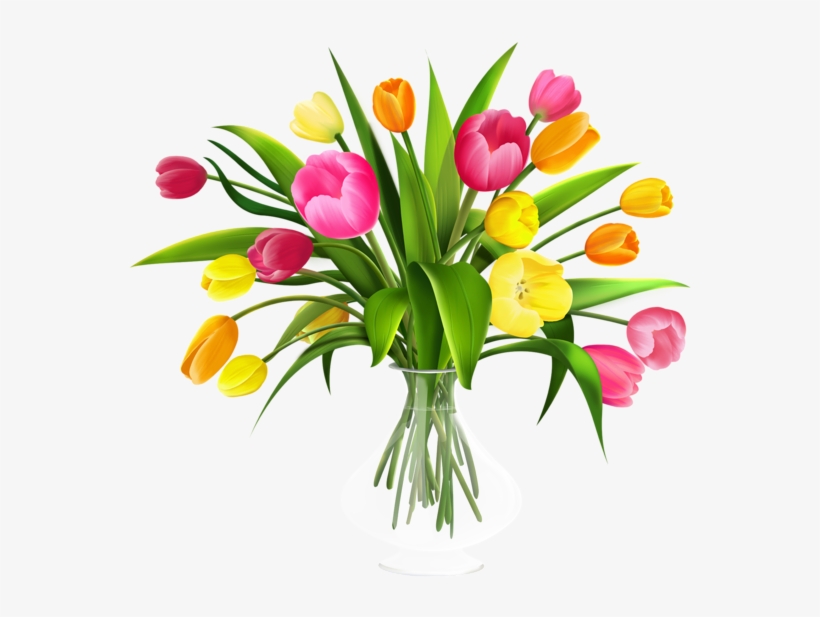 Bouquet Of Tulips Clipart, transparent png