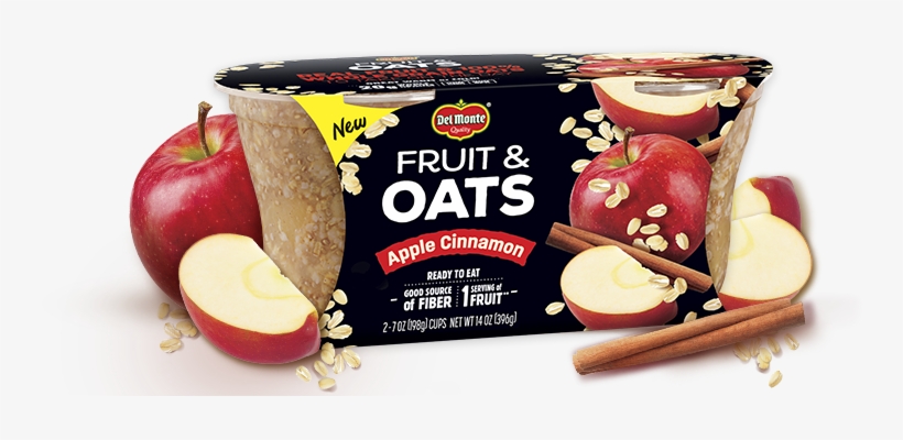 Fruit And Oats Apple Cinnamon - Del Monte Fruit And Oats, transparent png