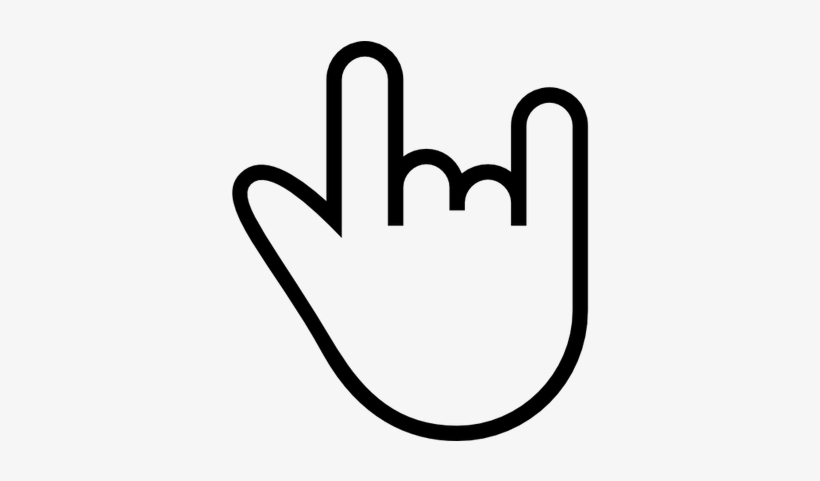 Rock N Roll Hand Sign - Rock Hand Sign Png, transparent png