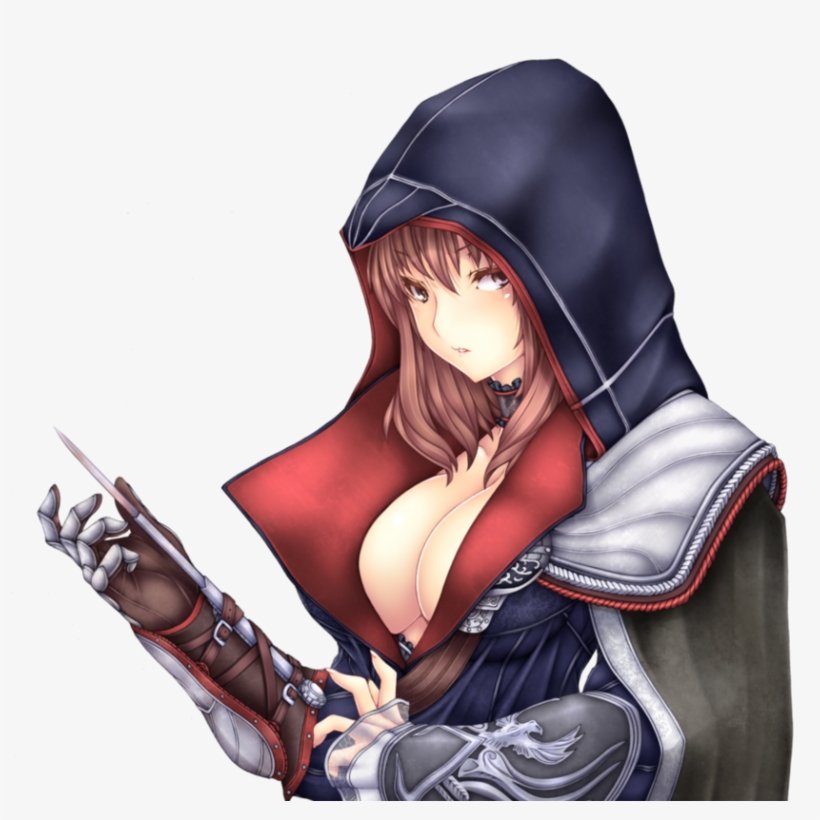 Anime Girl Assassin - Female Assassin Creed Anime, transparent png