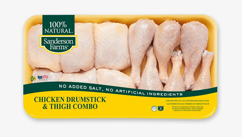 Drumsticks & Thighs Combo - Chicken Meat Pack Sanderson Farm, transparent png