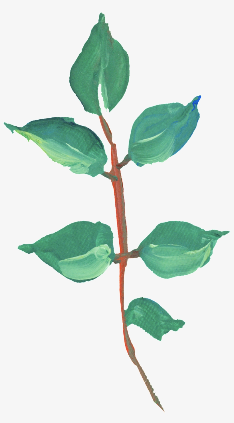 This Graphics Is Hand Painted Green Oil Leaf Png Transparent - Portable Network Graphics, transparent png
