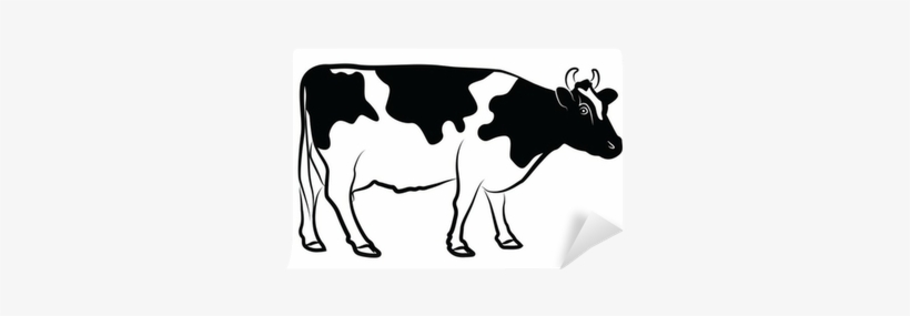 Cow Silhouette Isolated On White Wall Mural • Pixers® - Taurine Cattle, transparent png