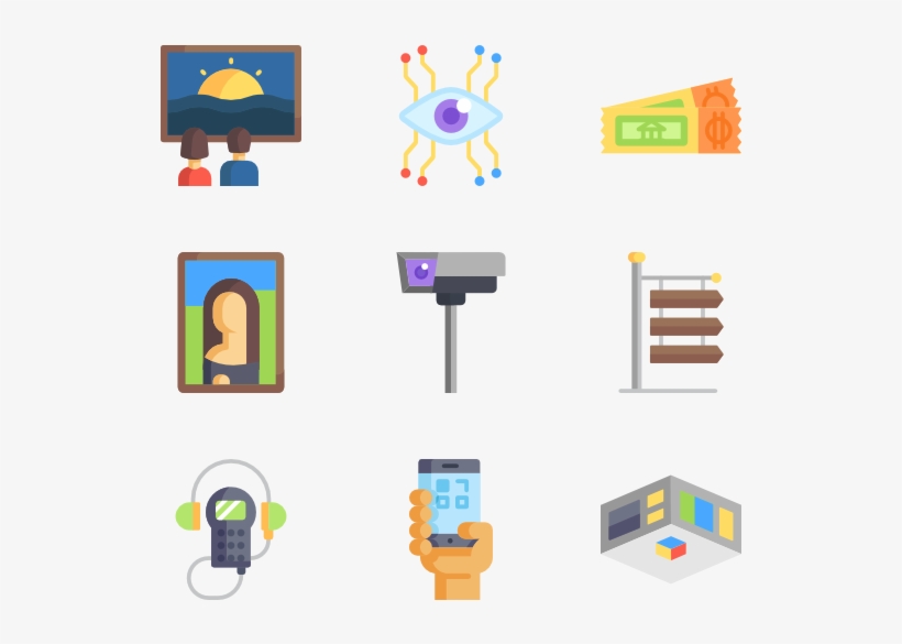 Museum 50 Icons - Art Gallery Vector Png, transparent png