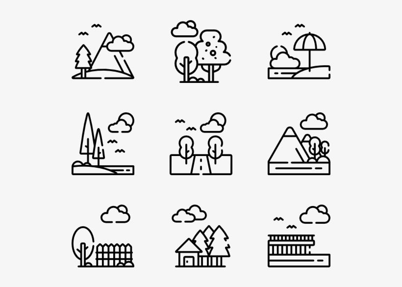 Landscape, transparent png