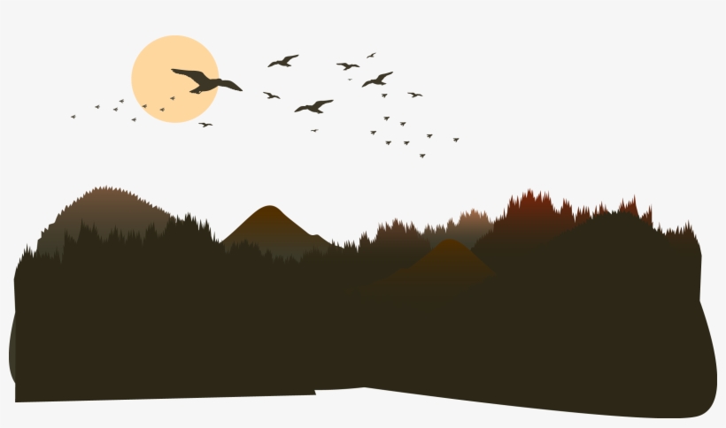 The Mountains Of The Mountain Vector - Mountain Silhouette Vector Png, transparent png