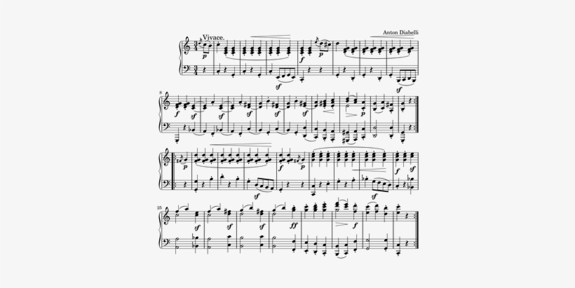 Music Sheet Png Music Notes Variations The - Beethoven Diabelli Variation Fugue, transparent png