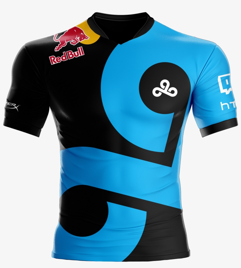 A Mockup Of A Cloud9 Jersey Featuring The Red Bull - Cloud 9 Red Bull Jersey, transparent png
