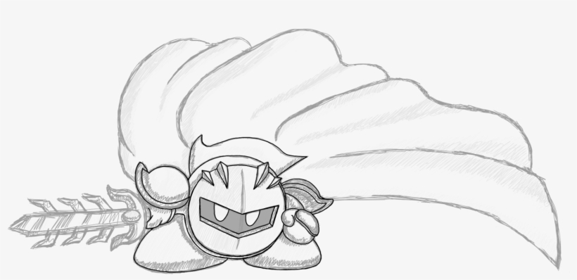 Meta Knight Drawing At Getdrawings - Drawing, transparent png
