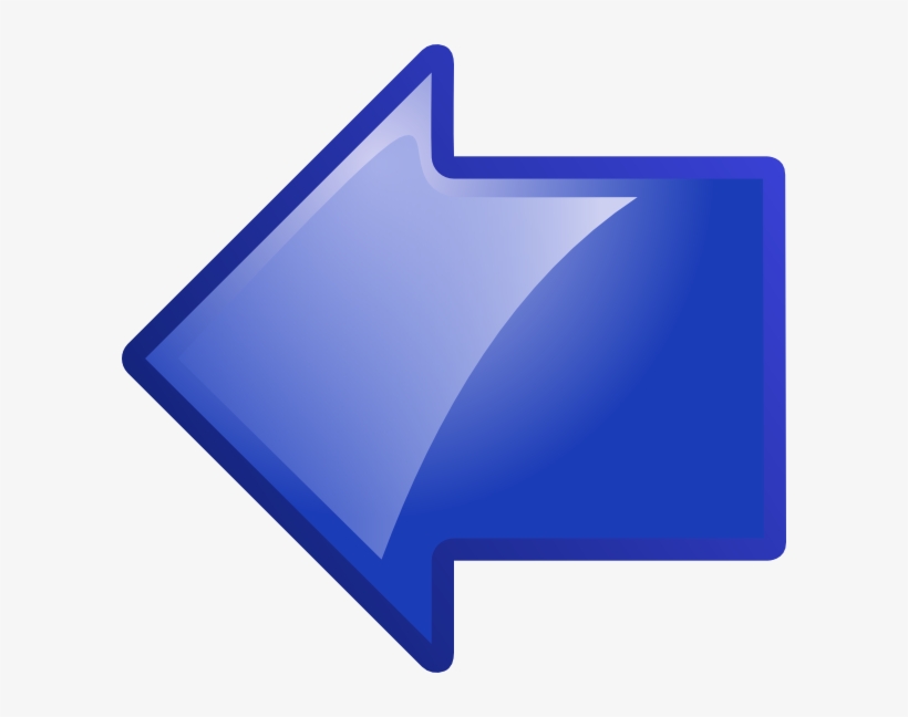 Navy Clipart Blue Arrow - Arrow Pointing Left Png, transparent png