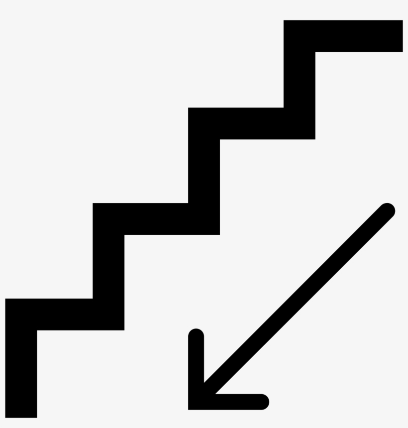 Stairs Down Filled Icon - Treppe Runter Symbol, transparent png