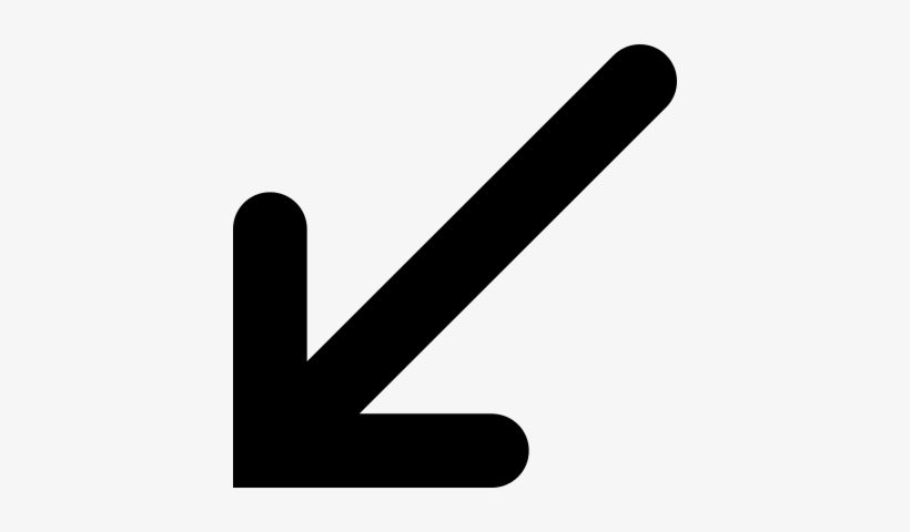 Arrow Pointing Down And Left - Down And To The Left Arrow, transparent png