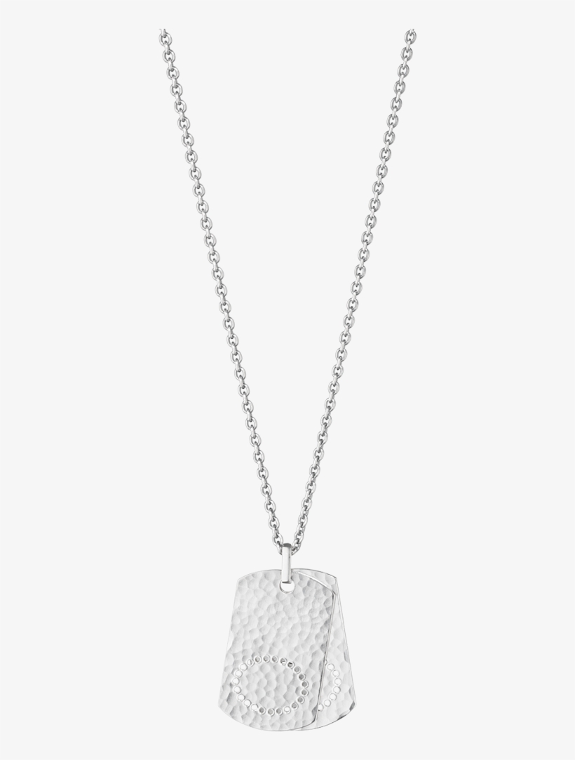 Georg Jensen Smithy Sterling Silver Mens Dog Tag Pendant - Georg Jensen Men's Necklace, transparent png